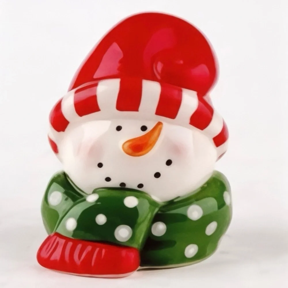 Decorative Snowman Head Figurine